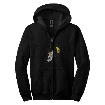 Discover Astronaut Job Monkey Astronaut Space Shuttle Galaxy For Ape Lover Zip Hoodies