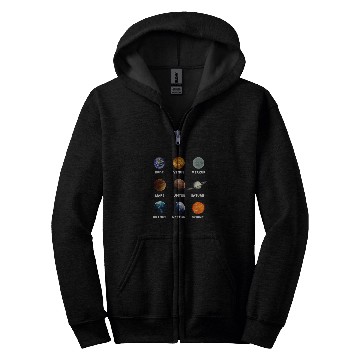 Discover Astronaut Job Solar System Planet Space Galaxy Planets Zip Hoodies
