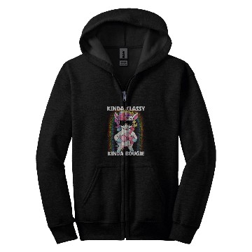 Discover Unicorn Pet Kinda Classy Kinda Bougie Unicorn Bougie Zip Hoodies