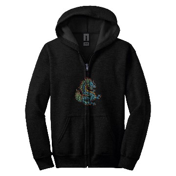 Discover Dragon Pet Japanese dragon vintages Zip Hoodies