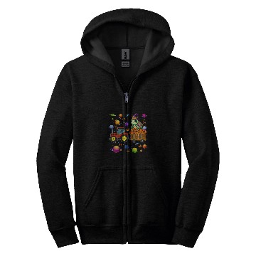 Discover Turtle Pet As Witch On Tractor Pumpkins Cute Universe Space Zip Hoodies
