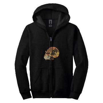 Discover Gerbil Pet Lover Summer Lemonade Aviator Sunglass Palm Tree Zip Hoodies