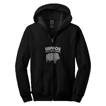 Discover Hippo Pet Hippos Are My Spirit Animal Zip Hoodies