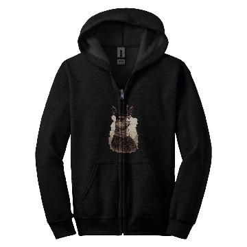 Discover Llama Pet Wearing Fancy Top Hat 9 Zip Hoodies
