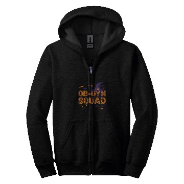 Discover nurses Job OBGyn Squad Witch Halloween Matching OB Gyn nurses Doctor Zip Hoodies