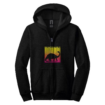 Discover Dinosaur Pet Brontosaurus Dinosaur Retro Costume Zip Hoodies