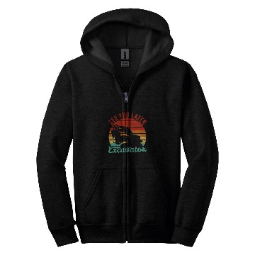 Discover Excavator Fun Dig Construction Construction Dig Heavy Zip Hoodies