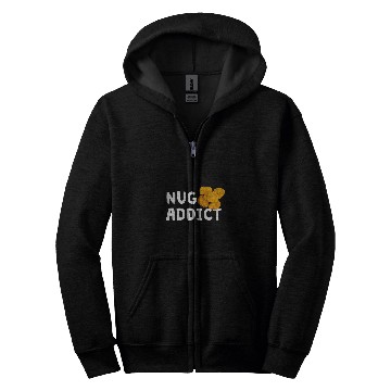 Discover Chicken Pet Nug Addict Funny Chicken Nuggets Zip Hoodies