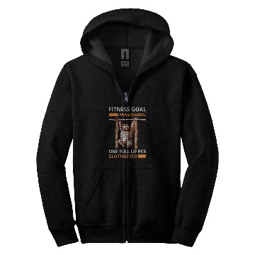 Discover Fitness Goal Mastering One Pullup Per Sloth Speed Sloth Zip Hoodies
