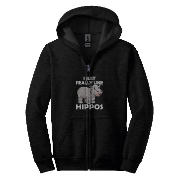 Discover Hippo Pet I Just Really Like Hippos hippopotamus mammal Zip Hoodies