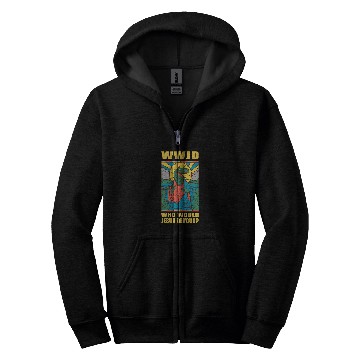 Discover Dinosaur Pet WWJD Who Would Jesus Devour a Jesus Trex Zip Hoodies
