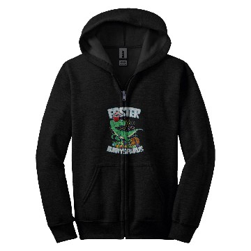 Discover Dinosaur Pet Easter Dinosaur Bunny Egg Hunt Kids Boys Velociraptor Zip Hoodies