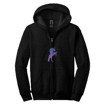 Discover Unicorn Pet Magic Horse Celestial Stars Starry Night Sky Graphic Zip Hoodies