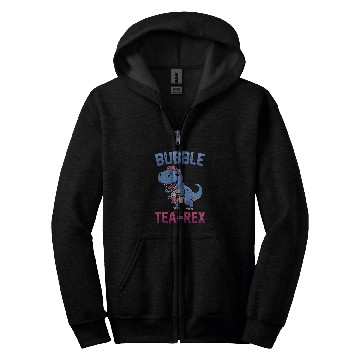 Discover Dinosaur Pet Bubble TeaRex  Cute Milk Tea Zip Hoodies