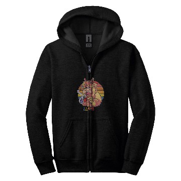 Discover Llama Pet Llame Llama with coffee bored Zip Hoodies