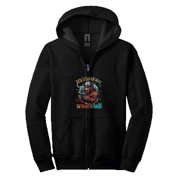 Discover Book Fun Reading Bookworm Reader Bigfoot Sasquatch Book Library lover Zip Hoodies