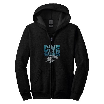 Discover Dive Guam Hammerhead Shark Zip Hoodies