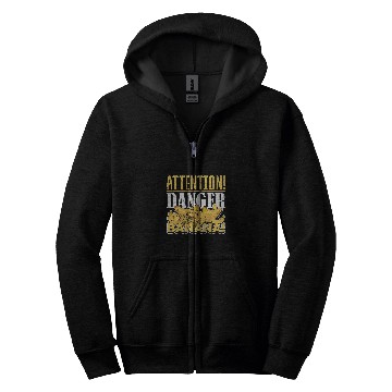 Discover Python Pet Snake Attention Danger Banana Ball Python Zip Hoodies