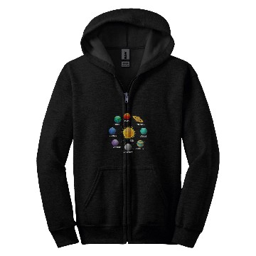 Discover Astronaut Job Planets Design Sun Orbit SolarSystem Astronaut Astronomy Zip Hoodies