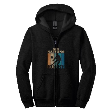 Discover Sport Rugby 6 Nations englands France Wales Scotland Italy Ireland 2 Zip Hoodies