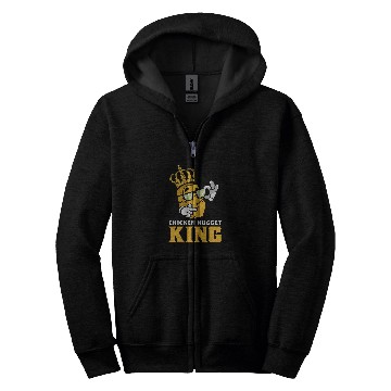 Discover Chicken Pet nugget king chicken nuggets Zip Hoodies