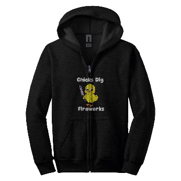 Discover Chicken Pet Chicks Dig Fireworks Funny Zip Hoodies