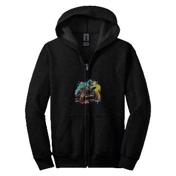 Discover Turtle Pet Colorful Eastern Box Turtle Lover Splash Art 1 Zip Hoodies
