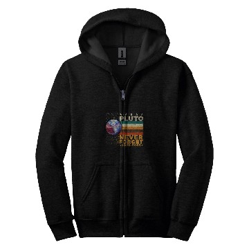Discover Astronaut Job Pluto Never Forget Watercolor Retro Style Space Science Zip Hoodies