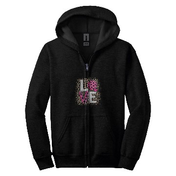 Discover Sport Pickleball Pink Love Pickleball Cute Pickleball Lover Leopard Print Zip Hoodies