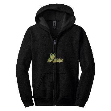 Discover Frog Pet Pond Graphic Zip Hoodies