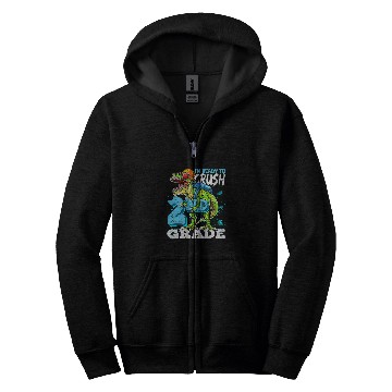 Discover Dinosaur Pet Ready To Crush 2nd Grade Dinosaur Back to School Boys Zip Hoodies