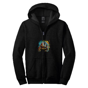 Discover Turtle Pet Splash Art Box Turtle Lover Colorful 1 Zip Hoodies