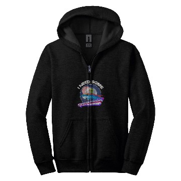 Discover Aliens UFO I Need Space Funny Alien Astronomy Science Zip Hoodies