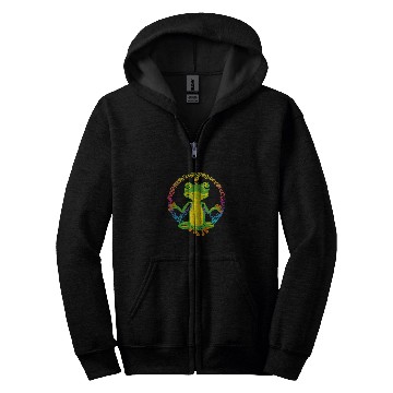 Discover Frog Pet Peace Sign Yoga Frogs Cool Peace Frog Tie Dye Zip Hoodies