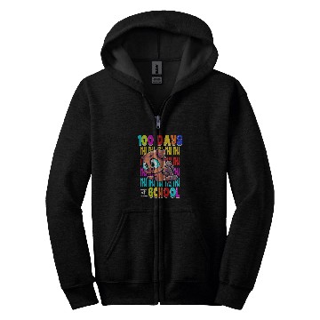 Discover Pig Pet 100 Days Of School Zip Hoodies