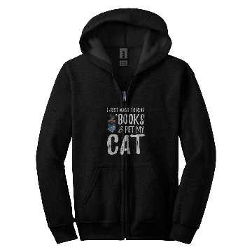 Discover Book Fun Cat Lover Book Funny Cat Mom Zip Hoodies