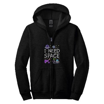 Discover Aliens UFO I Need Space Cosmos Star Meteor Meteorite Milky Way Zip Hoodies