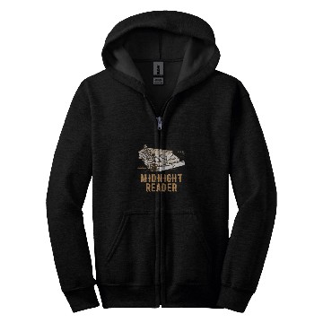 Discover Midnight Reader Bookworm Reading Coachs Book Lover 2 Zip Hoodies