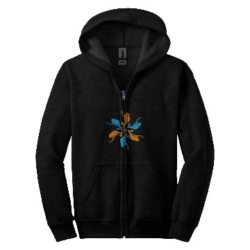 Discover Chameleon Pet Animal Mandala Pattern 1 Zip Hoodies