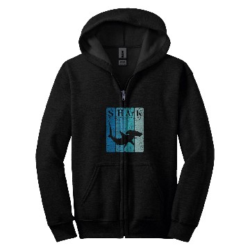 Discover Shark Pet Hammerhead Shark Periodic Table Elements Retro Zip Hoodies