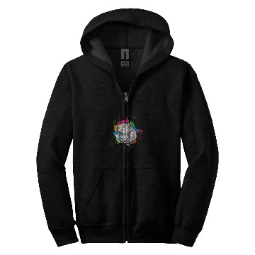 Discover Guinea Pig Pet Face Colorful Artwork Zip Hoodies