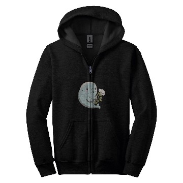 Discover Manatee Pet Blushing Manatee Adorable Light Blue Manatee with a Flower Zip Hoodies