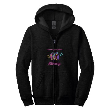 Discover Book Fun Support Your Local Library Reading Librarian English Teacher Zip Hoodies