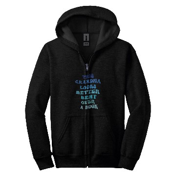 Discover Book Fun This Grandma Looks Better Bent Over A Book Reading Hobby Zip Hoodies