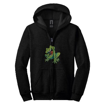 Discover Frog Pet Singing Frog Toad Zip Hoodies