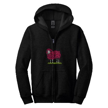 Discover Sheep Pet with Flower Wool Floral Sheep Lover Zip Hoodies