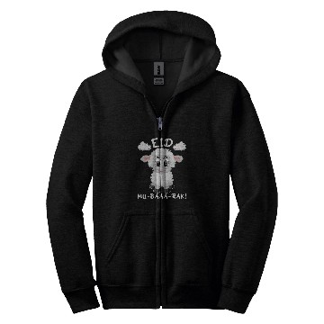 Discover Sheep Pet Cute Funny Eid Mubarak Eid al Fitr Ramadan Funny sheep 86 Zip Hoodies