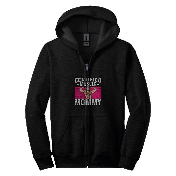 Discover Certified Muscle Mommy Bodybuilder Mothers Day Gym Zip Hoodies