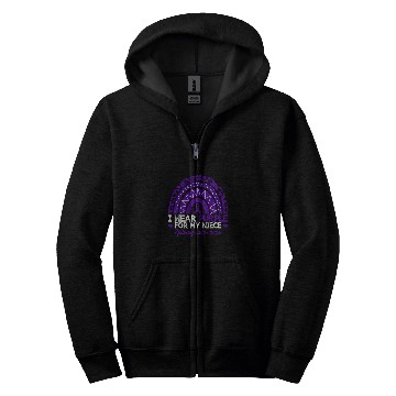 Discover I Wear Purple For My Niece Epilepsy Awareness Boho Rainbow Zip Hoodies