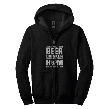 Discover Beer Fun Beer Drinker Ham Radio Funny Zip Hoodies